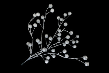 white artificial flowers on a black  background