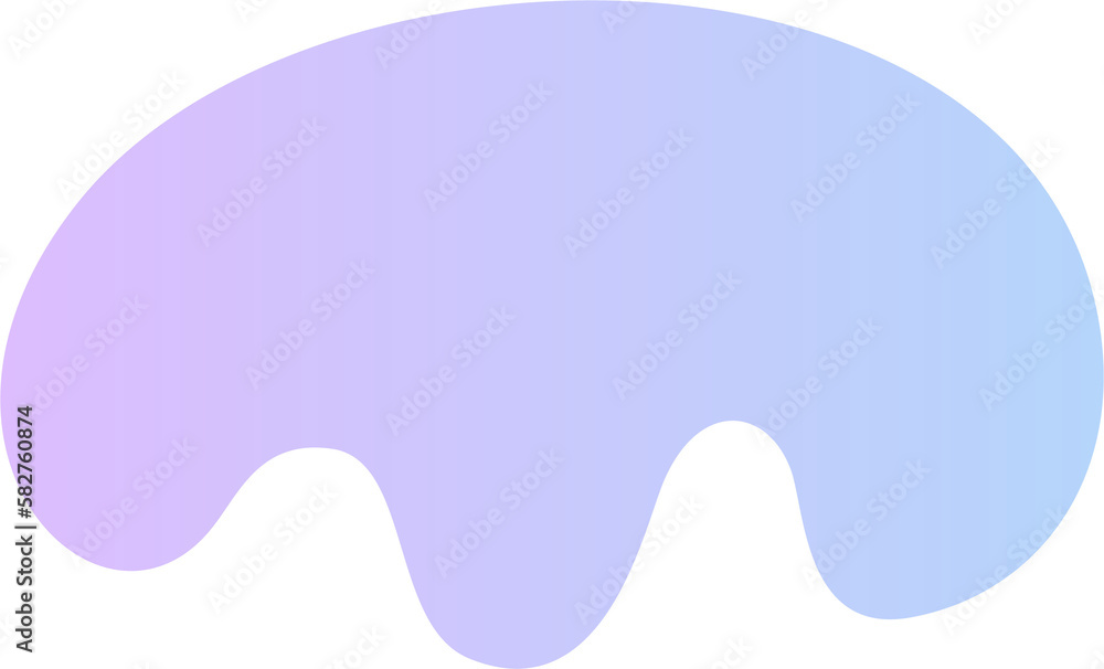 Poster abstract fluid shape. gradient liquid element. amoeba splash design.