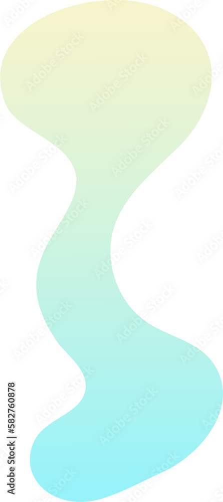 Poster abstract fluid shape. gradient liquid element. amoeba splash design.