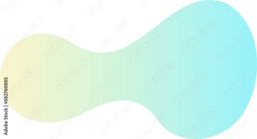 Aufkleber abstract fluid shape. gradient liquid element. amoeba splash design.