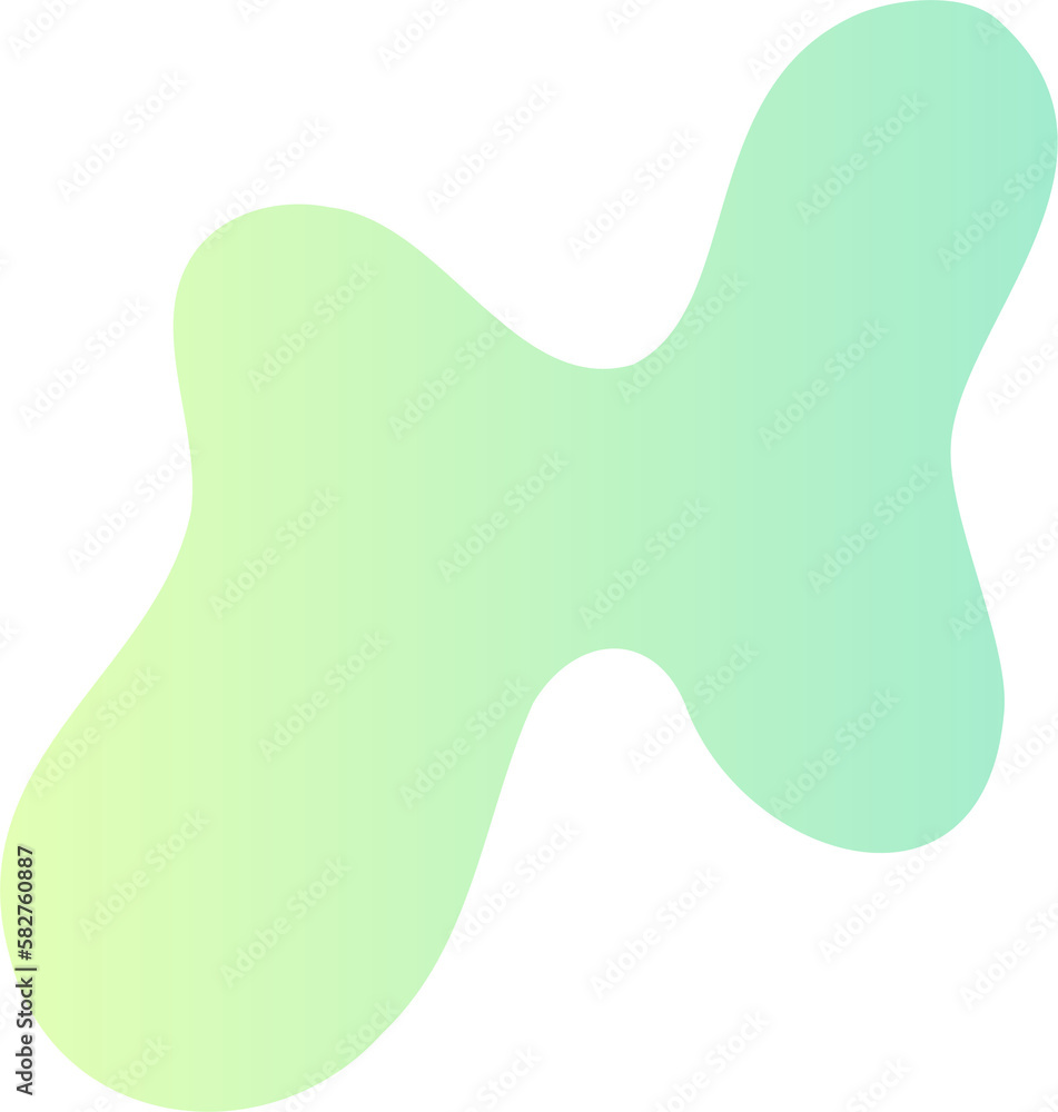 Poster abstract fluid shape. gradient liquid element. amoeba splash design.