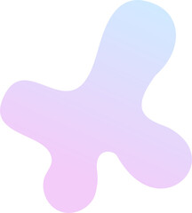 Abstract fluid shape. Gradient liquid element. Amoeba splash design. 
