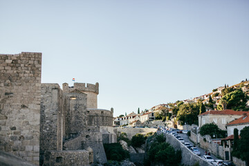 Fototapeta na wymiar Old town of medieval Dubrovnik in Croatia.