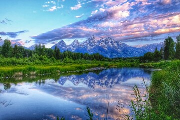 Reflection in the morning, Grand Teton National Park