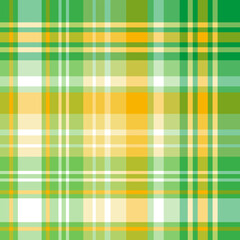Seamless pattern in unusual green, yellow and white colors for plaid, fabric, textile, clothes, tablecloth and other things. Vector image.