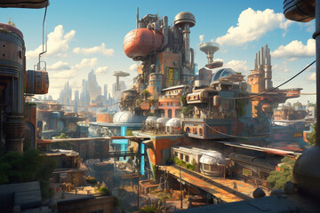 futuristic town