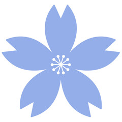  blue flower, cherry blossom