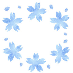 Fototapeta na wymiar frame of blue flowers