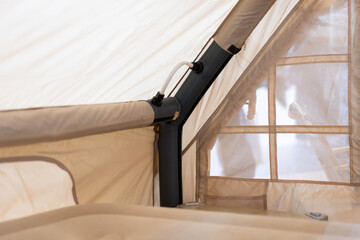 Close-up of the outdoor camping tent