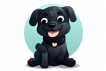 Fototapeta premium cute dog vector illustration. Generative AI