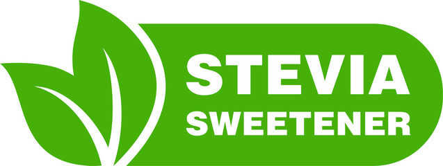 Stevia sweetener natural product label logo design 