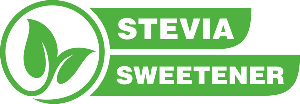 Stevia sweetener natural product label logo design, stevia sweet label stamp, stevia labeling for your product, natural product label, organic label