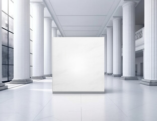 empty white corridor
