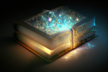 magic book with lights
