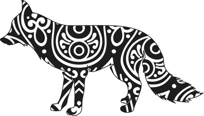 Animal mandala Dog Coloring page editable vector illustration design
