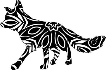 Beautful mandala animal Coloring page editable vector illustration