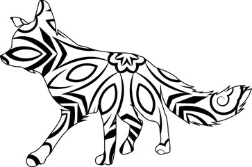 Beautful mandala animal Coloring page for adult editable vector illustration design