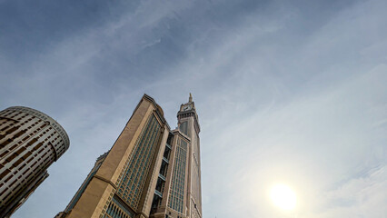 MECCA, SAUDI ARABIA-march 8, 2023: Skyline with Abraj Al Bait (Royal Clock Tower Makkah) in Mecca,...