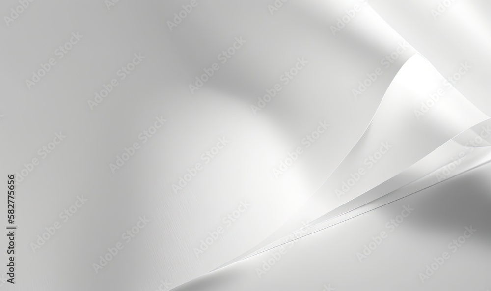 Poster a white background with a curved corner and a curved corner in the middle of the image with a curved