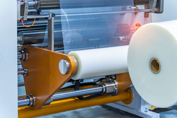 Laminating and rewinding kind of protective film machine with clamping rollers automatic edge...