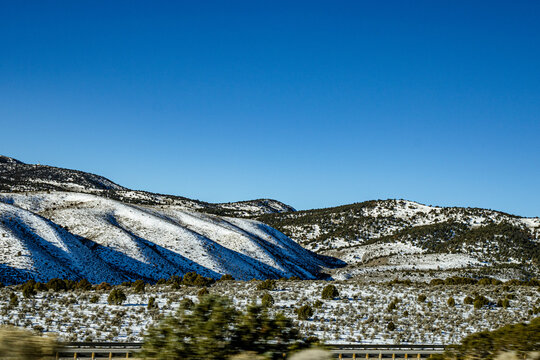 Curves of the snowy hills