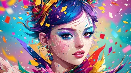 Portrait of a beautiful woman, generative AI