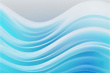 Abstract blue and white curve line wave background. Generative AI illustration.