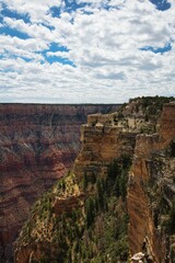 Vertical shot of landscapes of the Grand Canyon in Arizona