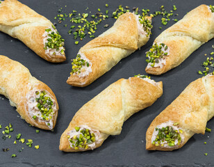 homemade puff pastry cannoli