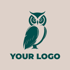 Naklejka premium owl logo vector illustration. wild animal logo illustration. bird logo