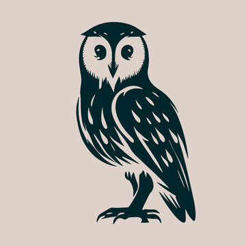 owl logo vector illustration. wild animal logo illustration. bird logo