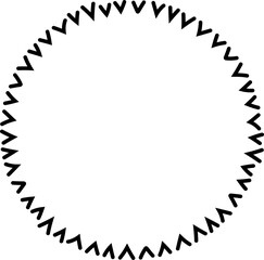 Round frames for decoration, Transparent background