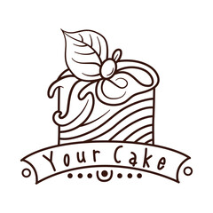 vector cake logo lineart