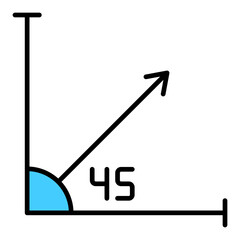 Angle Filled Line Icon