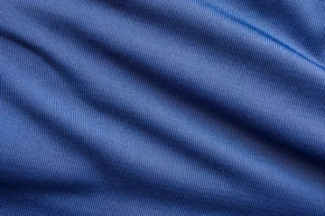 Poster Blue sports clothing fabric football shirt jersey texture © Piman Khrutmuang