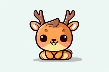 cute deer vector illustration
