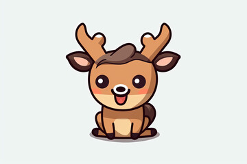 cute deer vector illustration