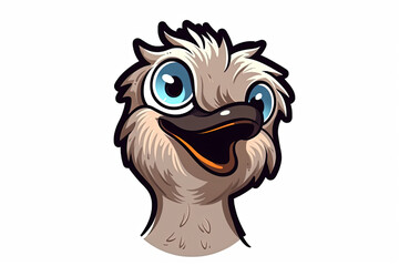 Fototapeta premium cute emu vector illustration