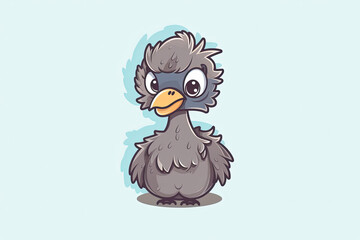 cute emu vector illustration