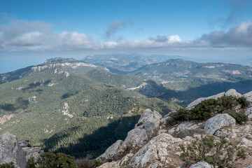 Fototapeta na wymiar A Panoramic View of the Majestic Mountains of Mallorca