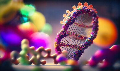 The process by which RNA is used to synthesize proteins - obrazy, fototapety, plakaty
