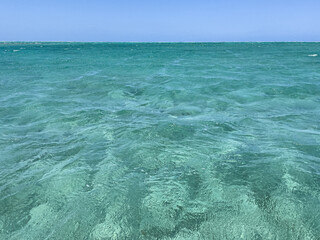 Indian Ocean turquoise water off Ile aux Cerfs, Mauritius