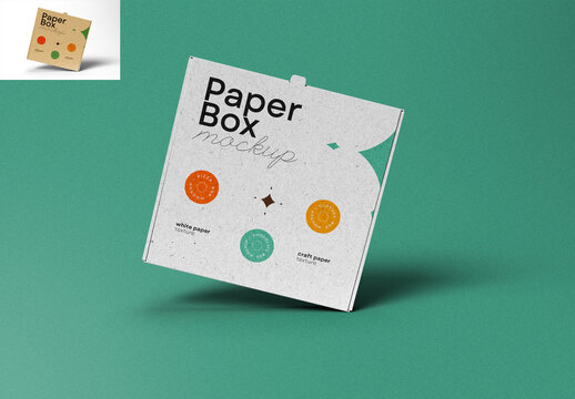 Paper Box Mockup for pizza, chocolate, clothes and etc