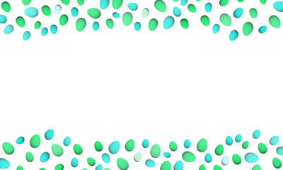 easter eggs border falling easter egg frame