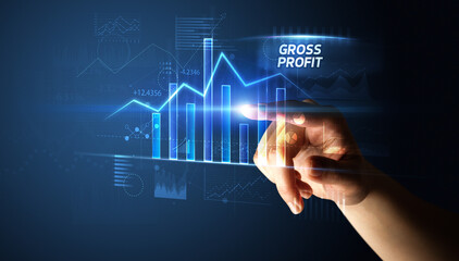 Hand touching business concept concept