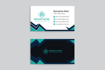 Naklejka premium Clean style modern business card template