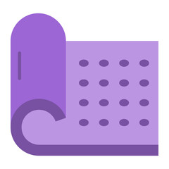 Yoga Mat Flat Icon