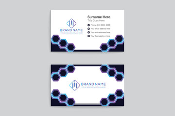 Creative double sided business card template