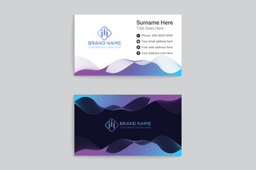 Clean minimal business card design