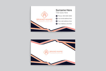 Modern  business card design black and orange color